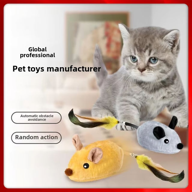 WhiskerChase Auto-Mouse Toy – Interactive Sensing Electronic Mouse for Cats & Pets