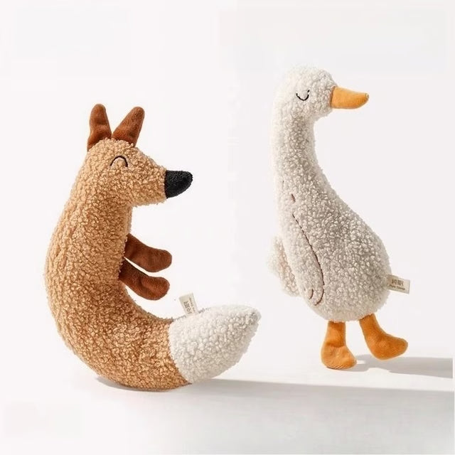 Interactive Plush Squeak and Chew Pet Toy