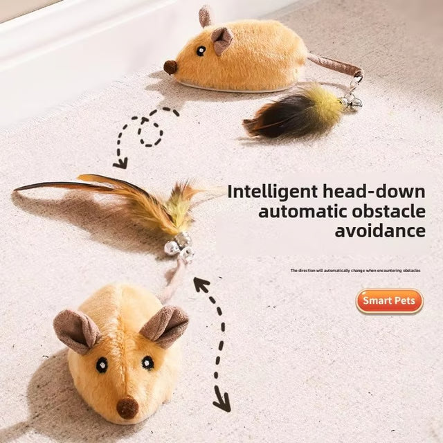 WhiskerChase Auto-Mouse Toy – Interactive Sensing Electronic Mouse for Cats & Pets