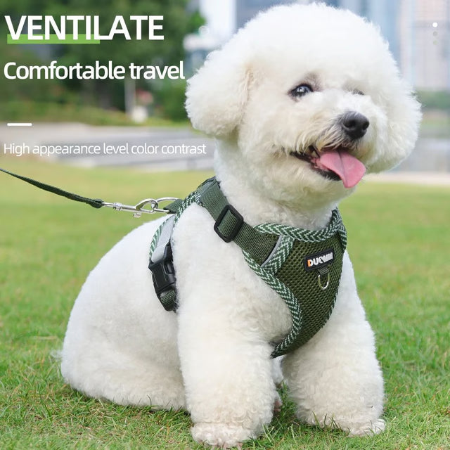Breathable Reflective Dog Harness with Leash Set