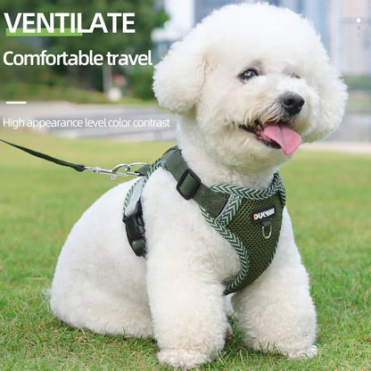 Breathable Reflective Dog Harness with Leash Set