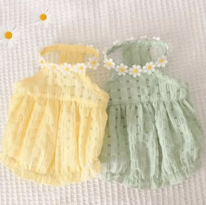 SunBloom Floral Princess Dress for Cats & Small Dogs