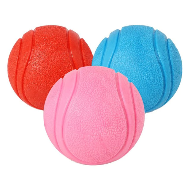 Indestructible Rubber Dog Toy Ball for Small and Medium Dogs - Bite-Resistant Interactive Training Game