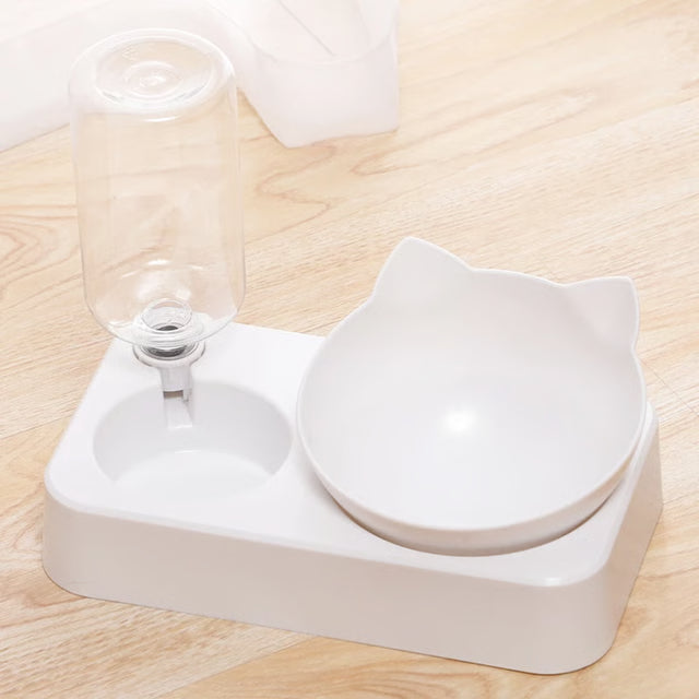 Dog Cat Feeding Double Bowl