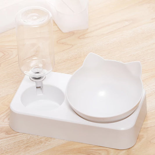 Dog Cat Feeding Double Bowl