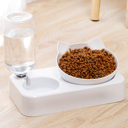Dog Cat Feeding Double Bowl