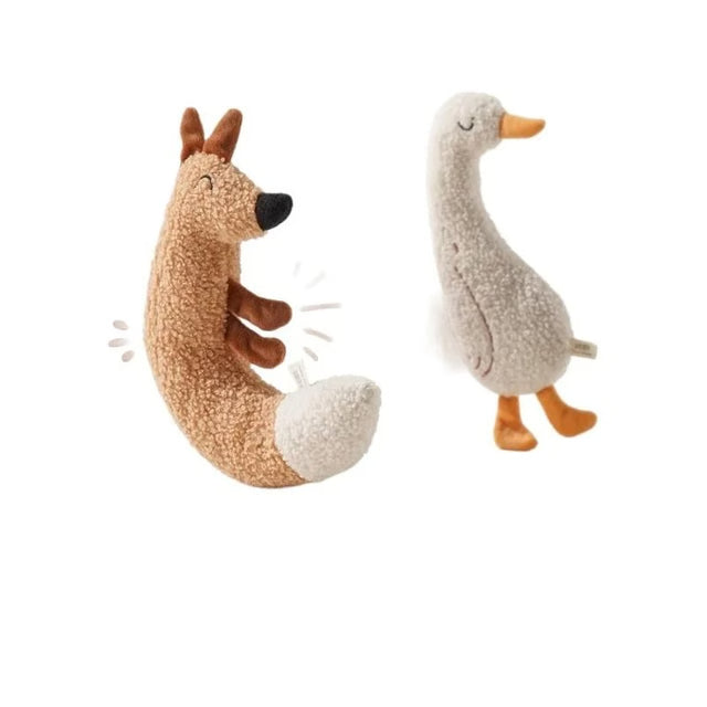 Interactive Plush Squeak and Chew Pet Toy