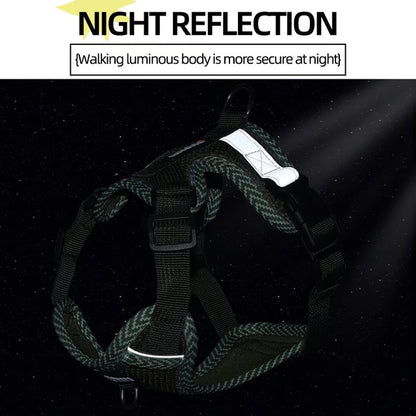 Breathable Reflective Dog Harness with Leash Set