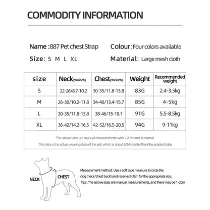 Breathable Reflective Dog Harness with Leash Set
