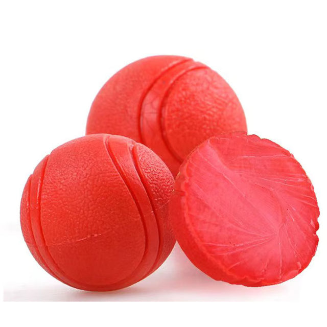 Indestructible Rubber Dog Toy Ball for Small and Medium Dogs - Bite-Resistant Interactive Training Game