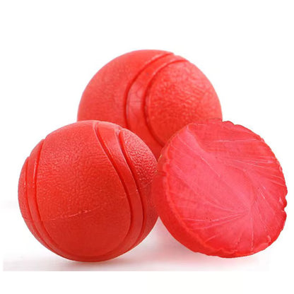 Indestructible Rubber Dog Toy Ball for Small and Medium Dogs - Bite-Resistant Interactive Training Game