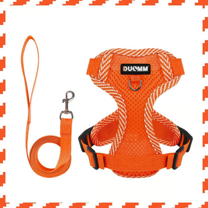 Breathable Reflective Dog Harness with Leash Set