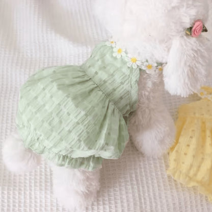 SunBloom Floral Princess Dress for Cats & Small Dogs